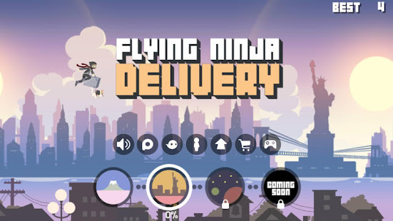 Flying Ninja : master of delivery screenshot image 2_latestmodsapk.com