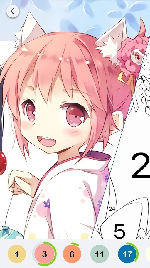 Anime Paint - Color By Number(Unlimited coins) screenshot image 3_latestmodsapk.com