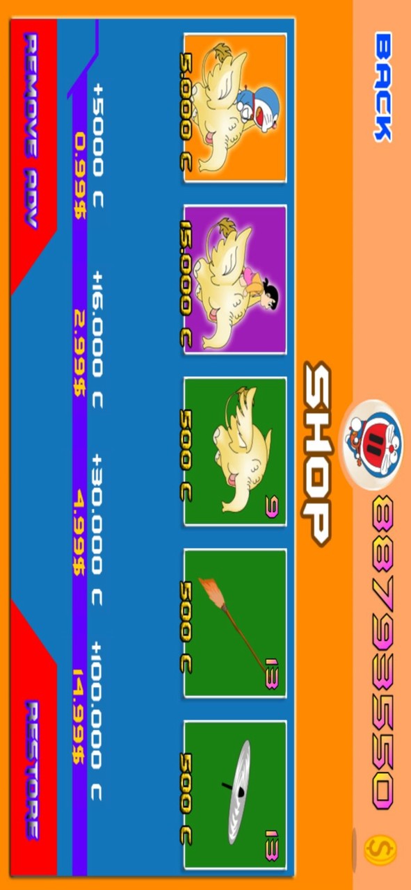 Doraemon: on the cloud 2(A lot of gold coins) screenshot image 5_latestmodsapk.com