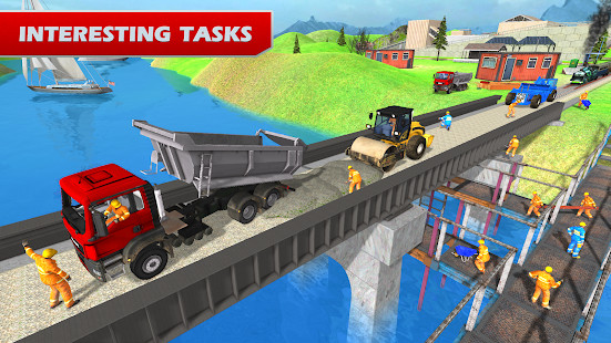 Train Bridge Construction: Railroad Building Sim screenshot image 2_latestmodsapk.com