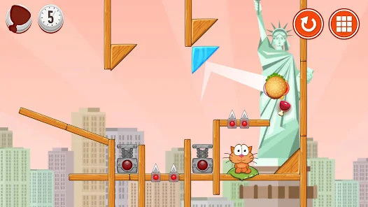 Hungry cat: physics puzzle screenshot image 2_latestmodsapk.com