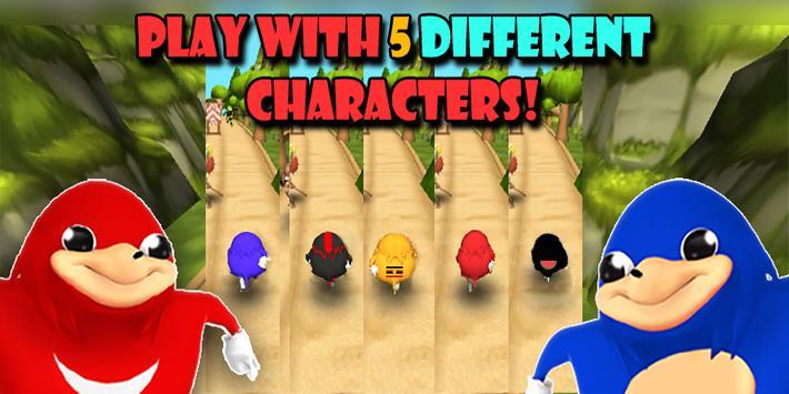 Uganda Knuckles MEME RUN 3D (DO YOU KNOW THE WAY) screenshot image 1_latestmodsapk.com