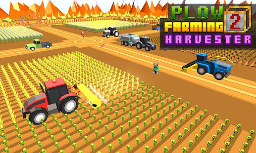 Blocky Plow Farming Harvester screenshot image 3_latestmodsapk.com